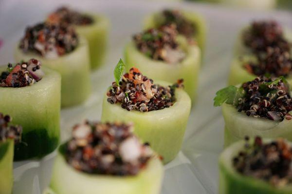 Cucumber Cup with quinoa hors d'oeuvre