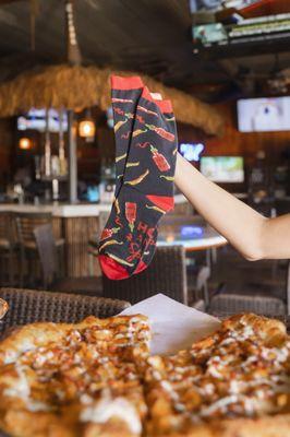 Traditional women sized "Sriracha" socks