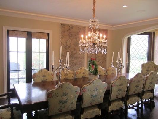 Installed a new dining room chandelier lighting fixture for a home.