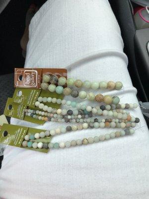 Amazonite natural stone beads...I'm going to make some bracelets for Christmas! Love the matte finish!