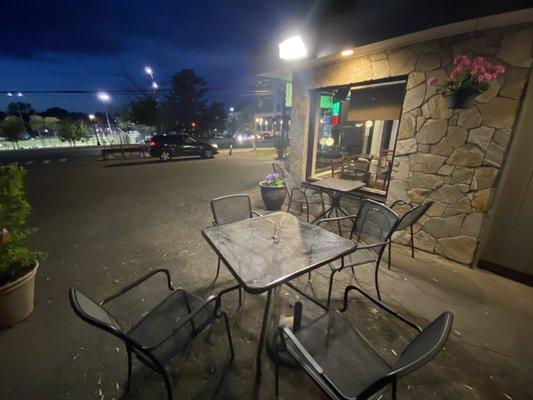 Outside eating area