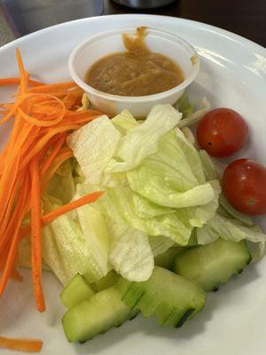 Crisp, fresh salad with peanut sauce dressing (Nov 2024)