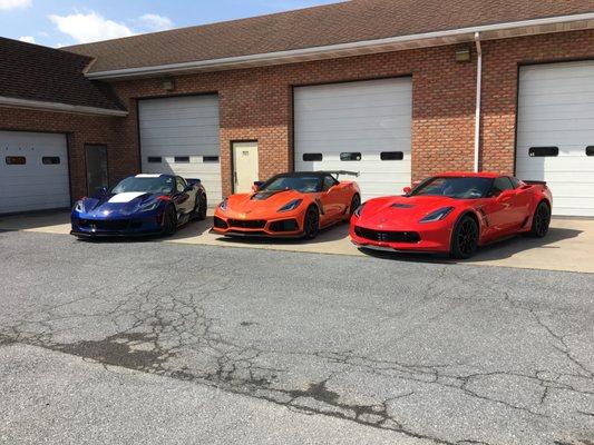 A few corvettes that happened to come in around the same time for paint protection film!