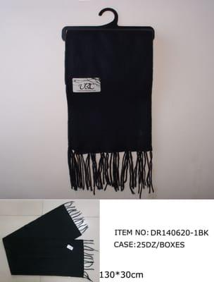 Scarf black color wholesale dollar item in Vernon California. Scarf winter dollar item. Pack 12pcs. 90% polyester,10% spandex.