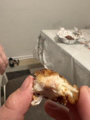 Raw undercooked chicken my son ate from the Saturday "store manager" said we were lying about!