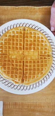 Waffle cooked lightly