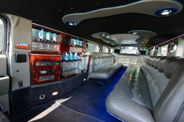 Interior - 20 passenger Hummer H2 SUV Stretch Limousine