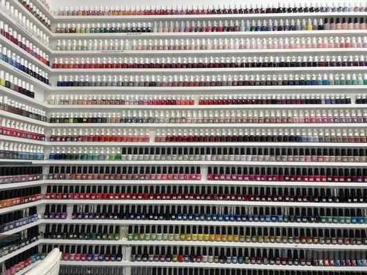 Amazing nail polish wall