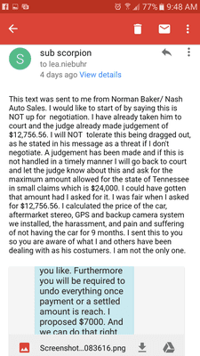 Dont buy from Nash Auto Sales