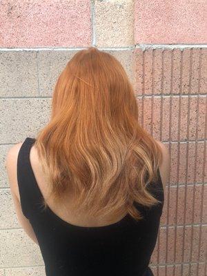 My hair was so dry and damaged and so much more orange then Michael fixed it all