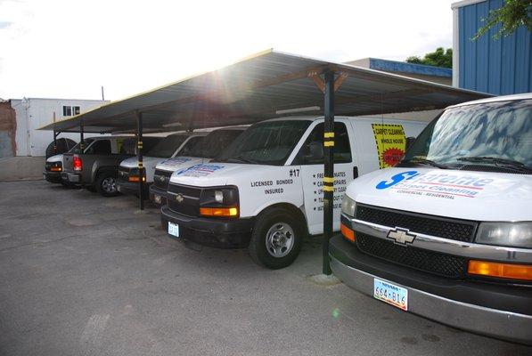 truck line up ready to start the day!