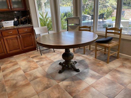 The table back in my kitchen.