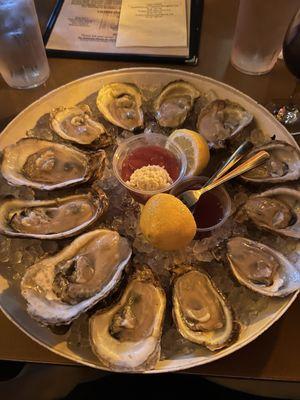 Raw oysters on half shell From the Raw Bar