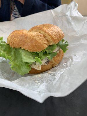 Chicken salad on croissants