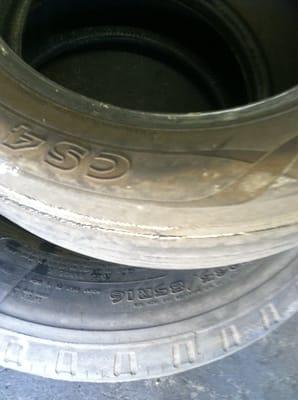 My old tire! Yikes!!!