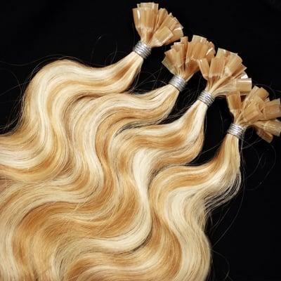 Keratin Tip Remy Human Hair Extensions, Color 27/613