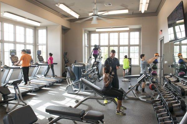 The community Fitness Center is open year round in The Club at Riverstone.