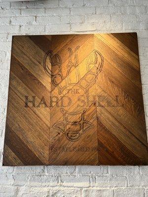 Hard Shell logo inside downtown restaurant location