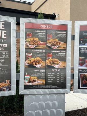 Canes menu 4/28/22