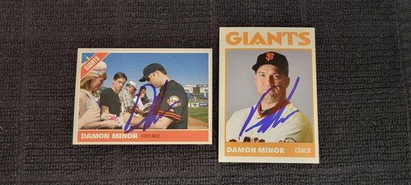 2022 River Cats Coach Damon Minor signed Cards