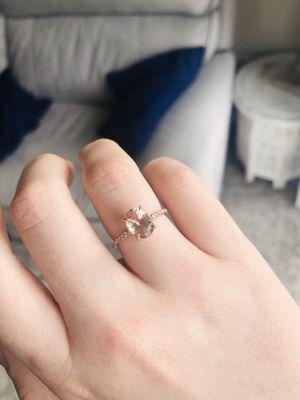 Brilliant Earth 14k Rose gold oval with new Morganite