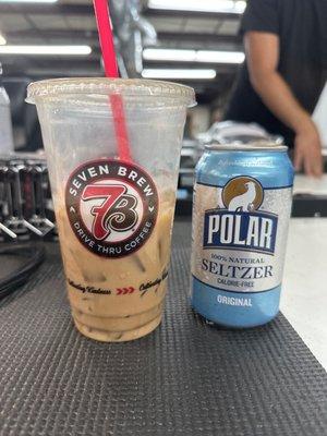 Pic of medium iced coffee to a standard size pop can for comparison:)