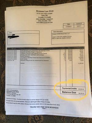 $10,000 bill for an eviction case!