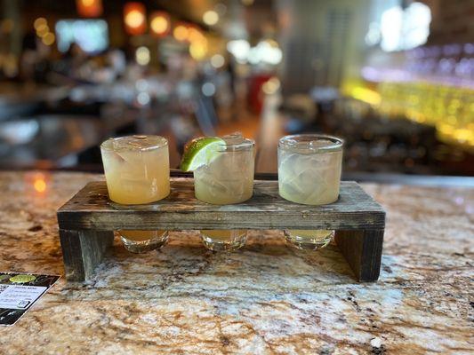 Tequila flight (peach, T&T, Texas)