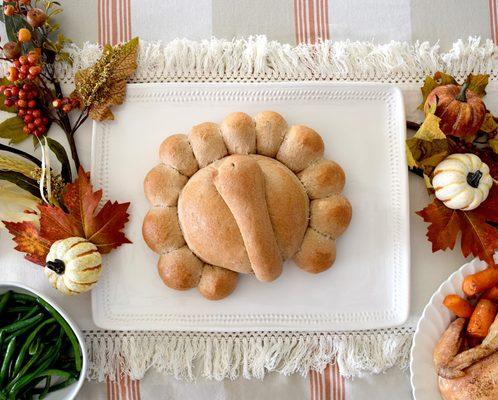 Honey Whole Wheat Turkey Thanksgiving centerpiece