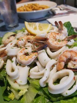 Seafood Salad...look at the amount of Shrimp and Calamari!