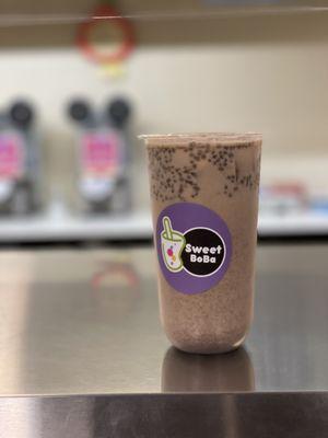 Oreo cookie milk tea