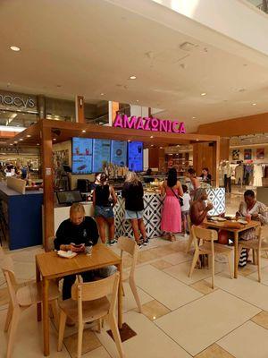 Small dining area in front of Amazonica