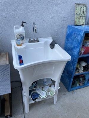 New Outside Utility Sink