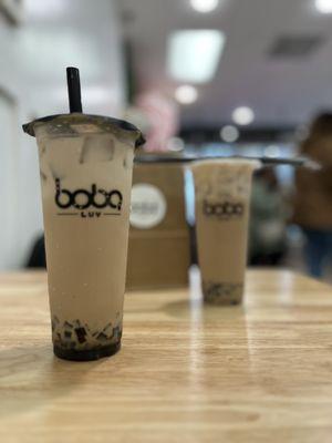 Milk tea with coffee jelly