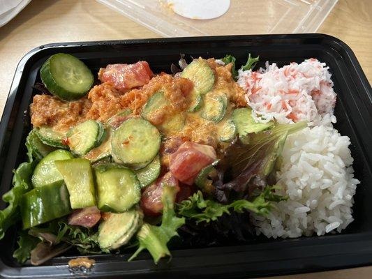 Large Spicy Tuna and Regular Tuna Bowl