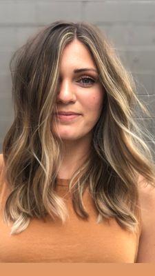 Natural, Hand-painted, balayage