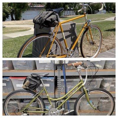 Our bikes - built by Brian.