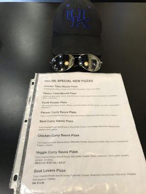 Indian Style Pizza Menu