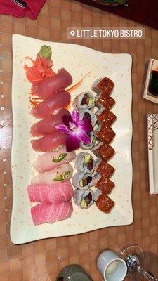 Nigiri, tuna roll and first date roll