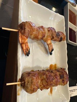 Shrimp Maki and tsukune