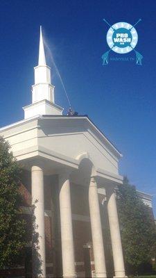 Nashville area churches  can benefit from our pressure washing, soft washing and concrete cleaning services