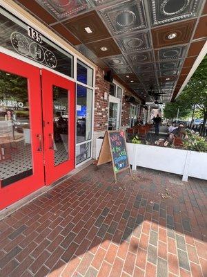 Entrance and view of patio