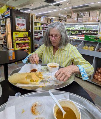 Desi Bites in the back of Indian Bazaar Grocery.