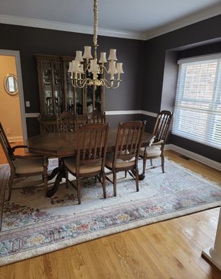 Cleaning dining room