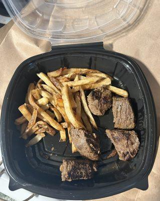 8oz Steak tip dinner