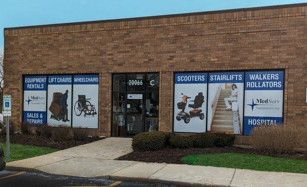 MedServ Equipment Corp in Palatine is your Chicagoland source durable medical equipment and mobility equipment sales, service and rentals.