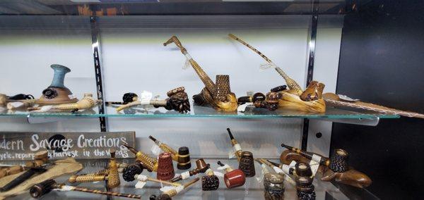 We've got a great selection of tobacco pipes made with 130 year old hard woods like oak and cherry check @shawpipecompany instagram for more