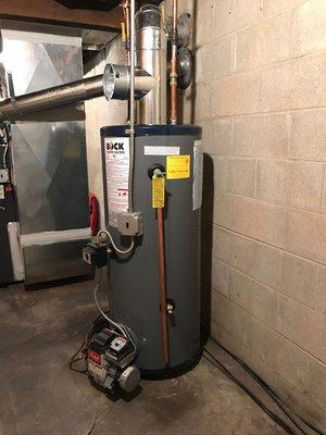 New hot water heater installation