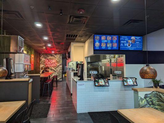 Counter service. Small dining area.