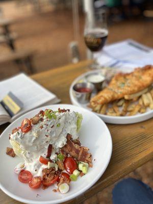 Blue cheese wedge salad